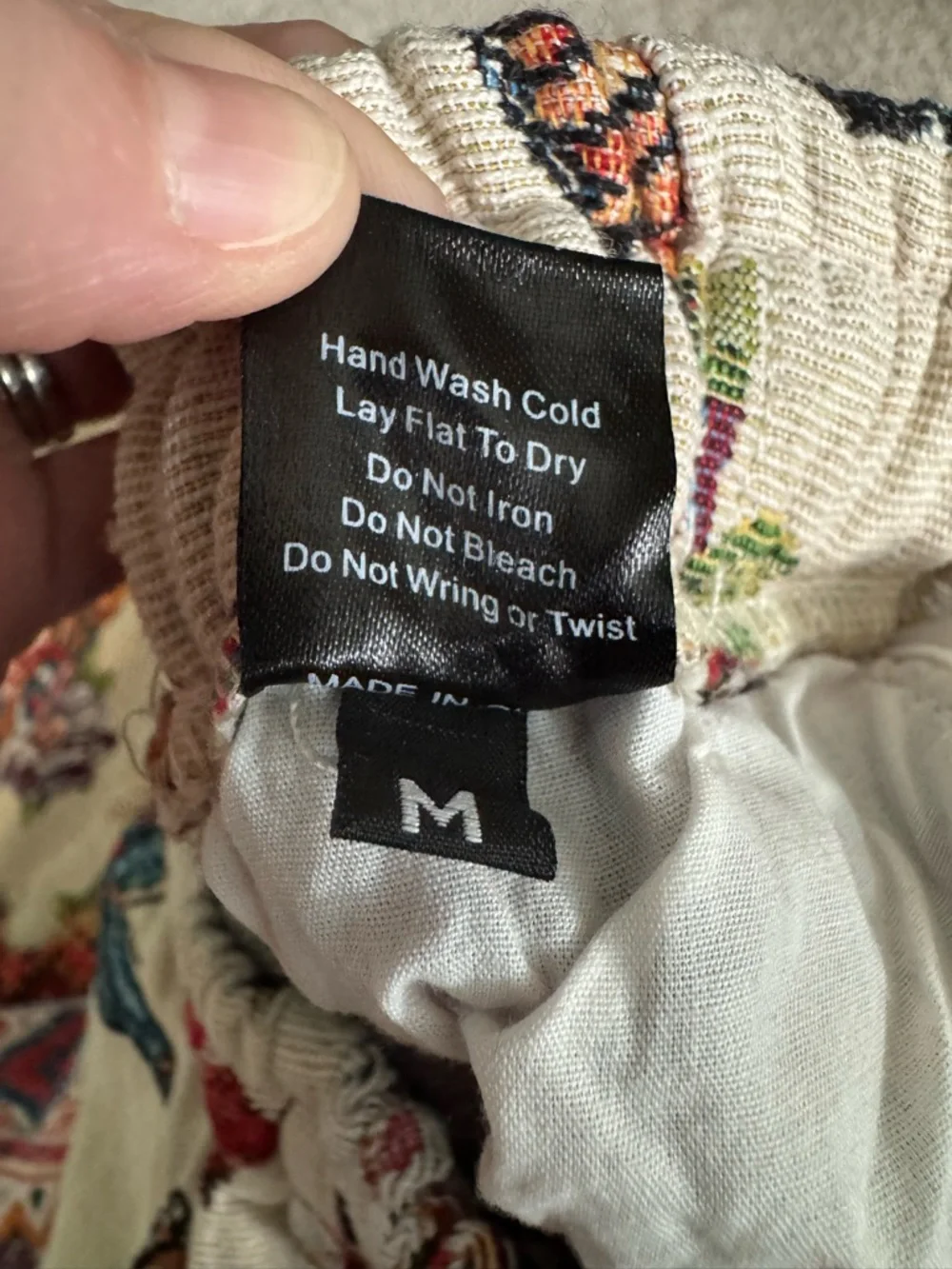 POL Cream Harem Pants with Multicolor Butterfly Print - Picture 5 of 8